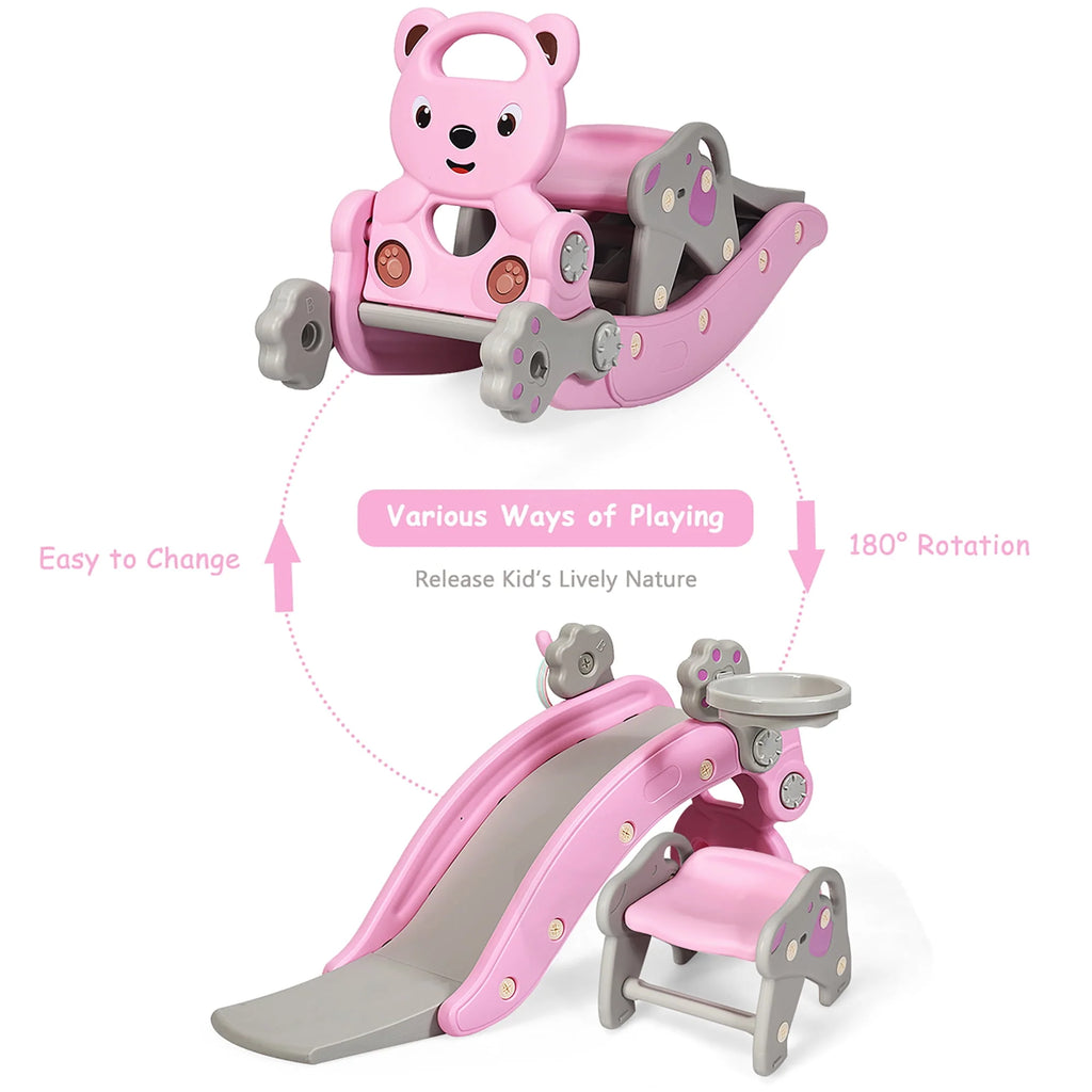 4-in-1 Kids Swing Slide Set T871414