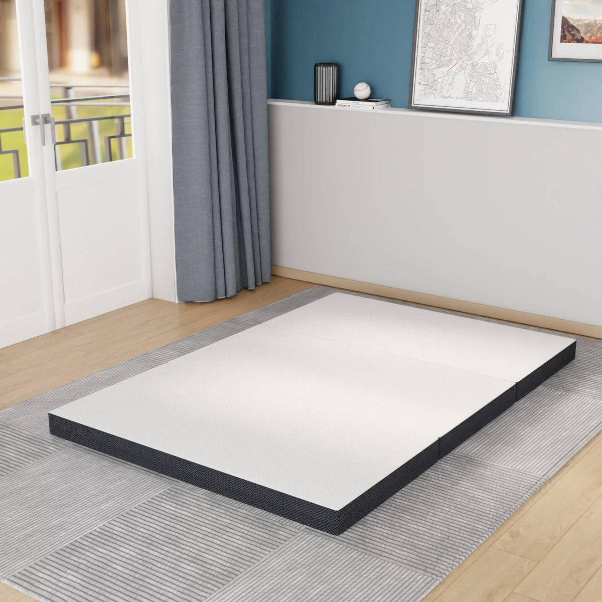 3 Inch Single Foldable Floor Mattress with Washable Cover M82393