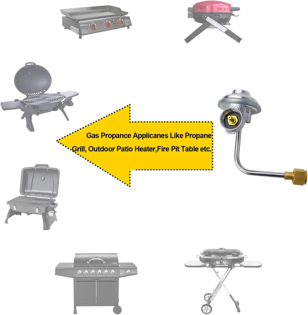 Propane Stove Regulator Replacement with 3/8 Female Flare Nut Pack of 2 F10277