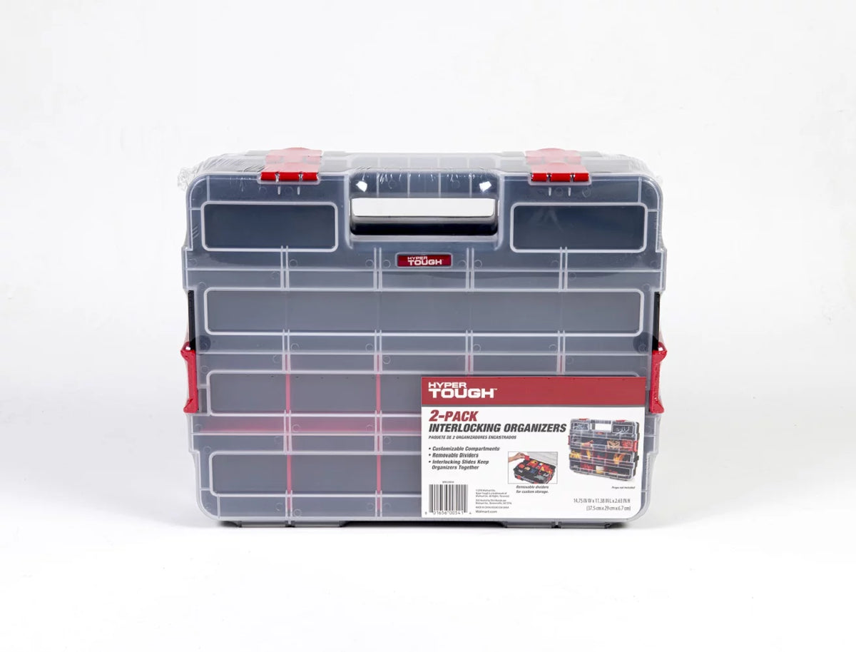 Plastic Heavy-Duty Interlocking Organizer 2-Pack S2350
