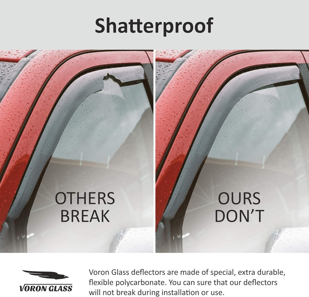 In-Channel Extra Durable Window Deflectors 4Pieces U603