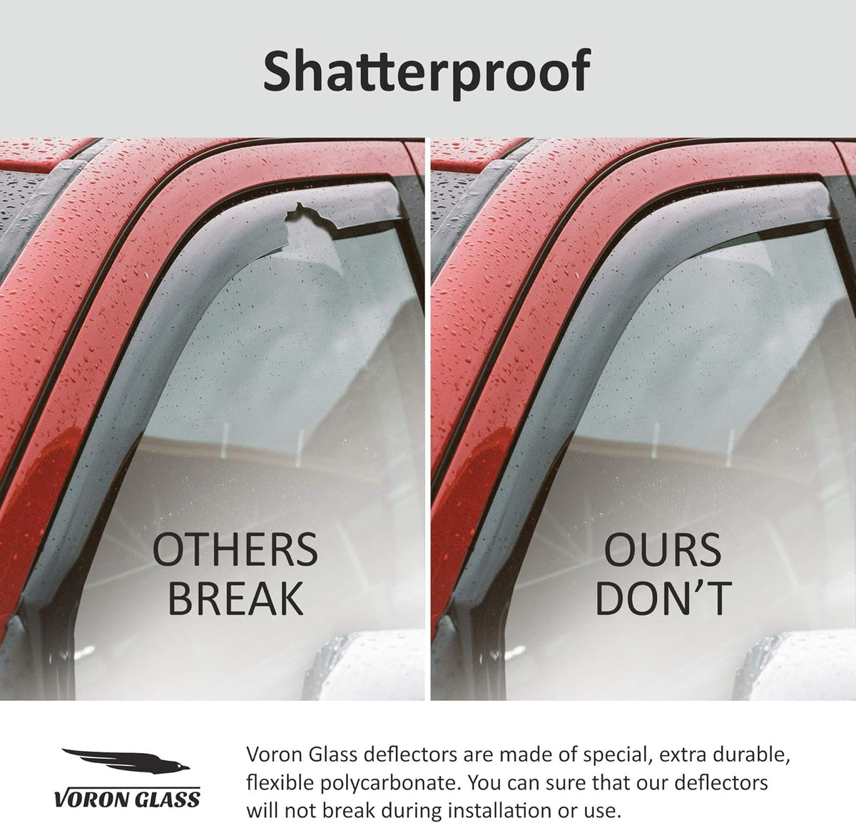 In-Channel Extra Durable Window Deflectors 4Pieces U603