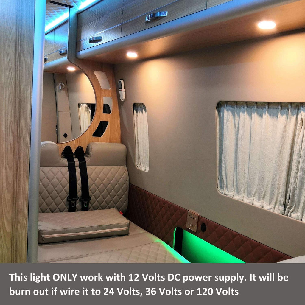 4.5Inch LED RV Puck Light Full Aluminum Recessed Mount Down Light 12V Pack of 6 I593