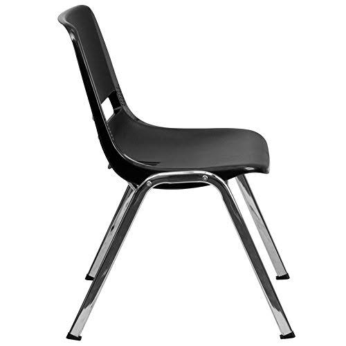 Black Stack Chair with Chrome Frame S21652