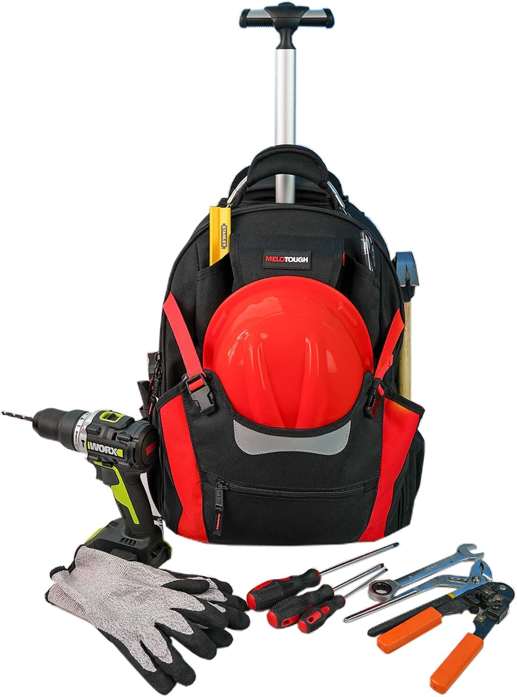 Yellow Wheeled Rolling Tool Bag Q170722