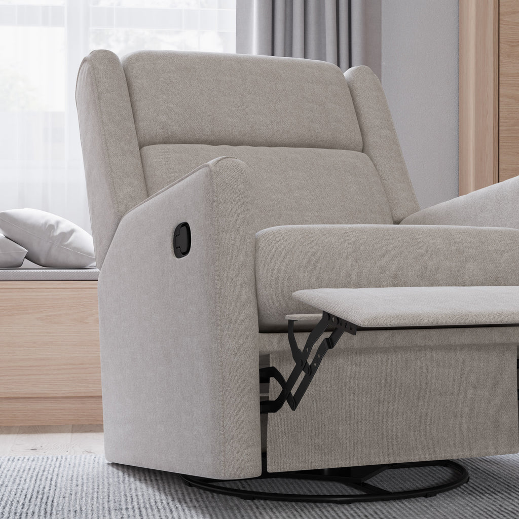Light Gray Recliner Rocker Swivel Glider Chair K1964