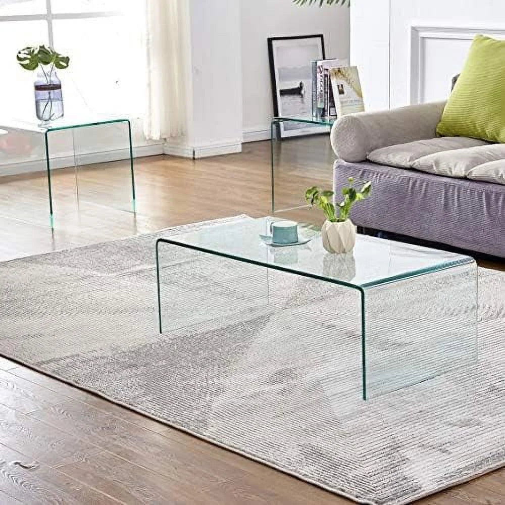 Glass End Table 20" x 20 x 19 S9543