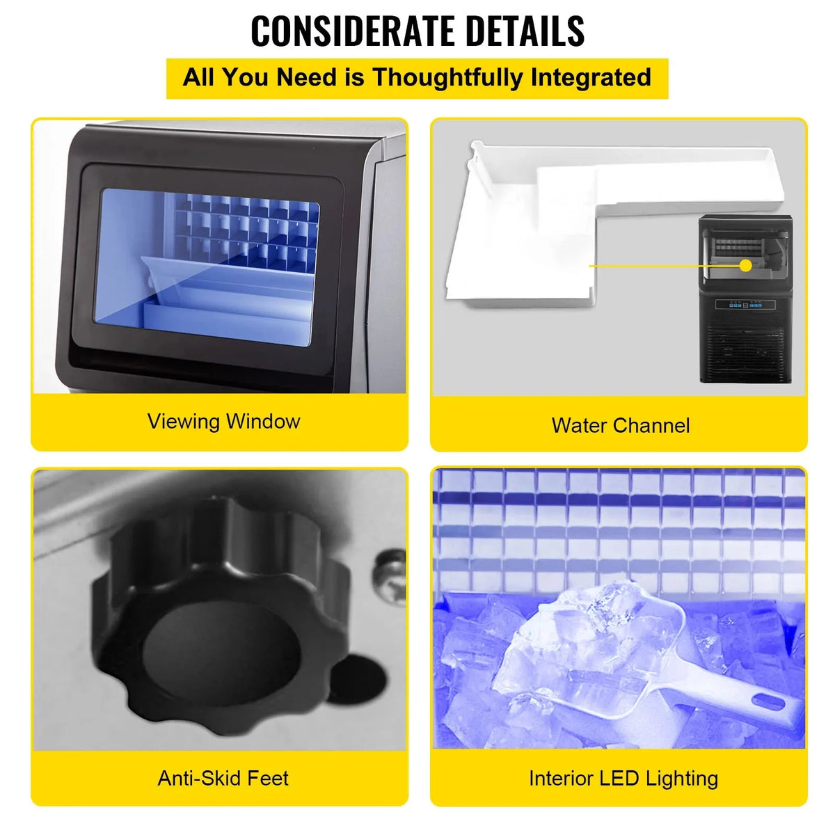 Commercial Ice Maker 30KG/24H Countertop Cube Ice Machine D9322