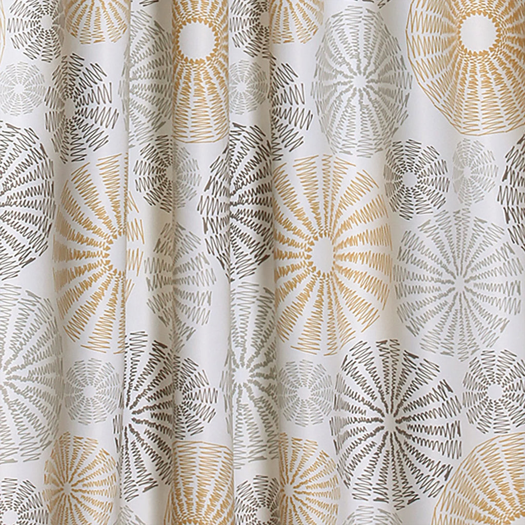 Yellow/Gray Room-Darkening Window Curtain Set B30357