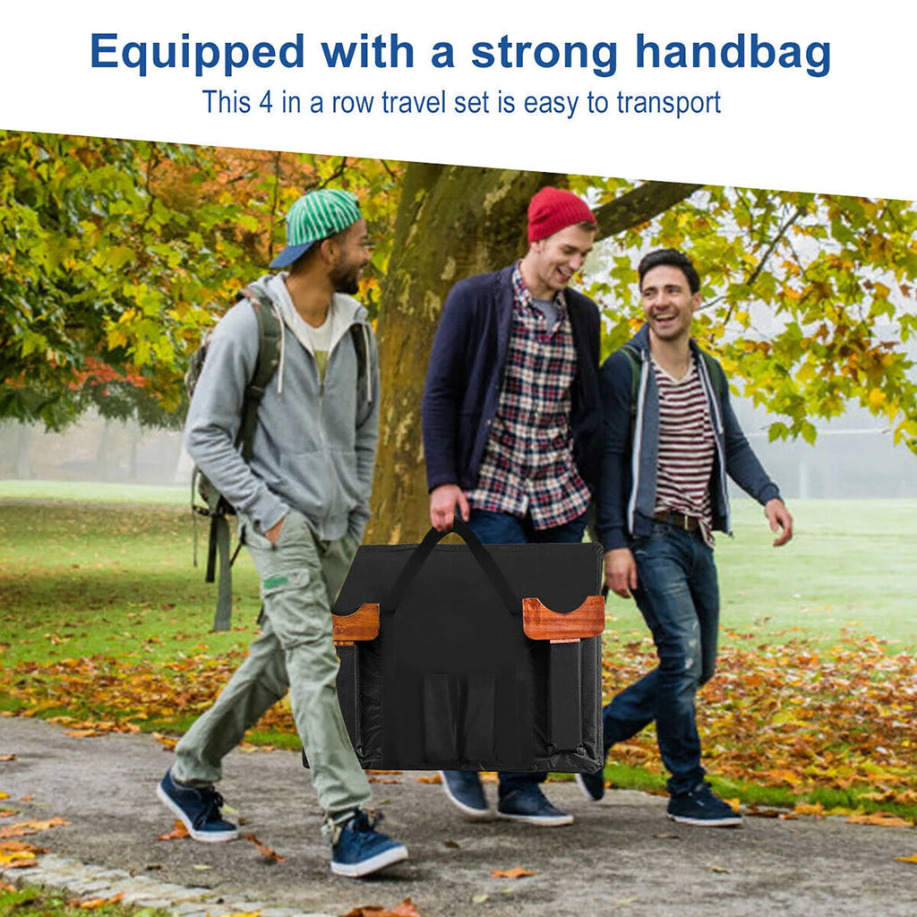 4 In A Row Wood Board Game with Carrying Bag B7735