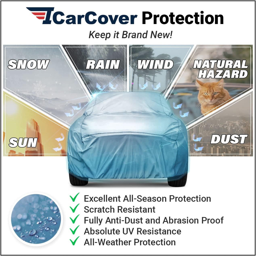 Waterproof Full Car Cover with Straps B57646