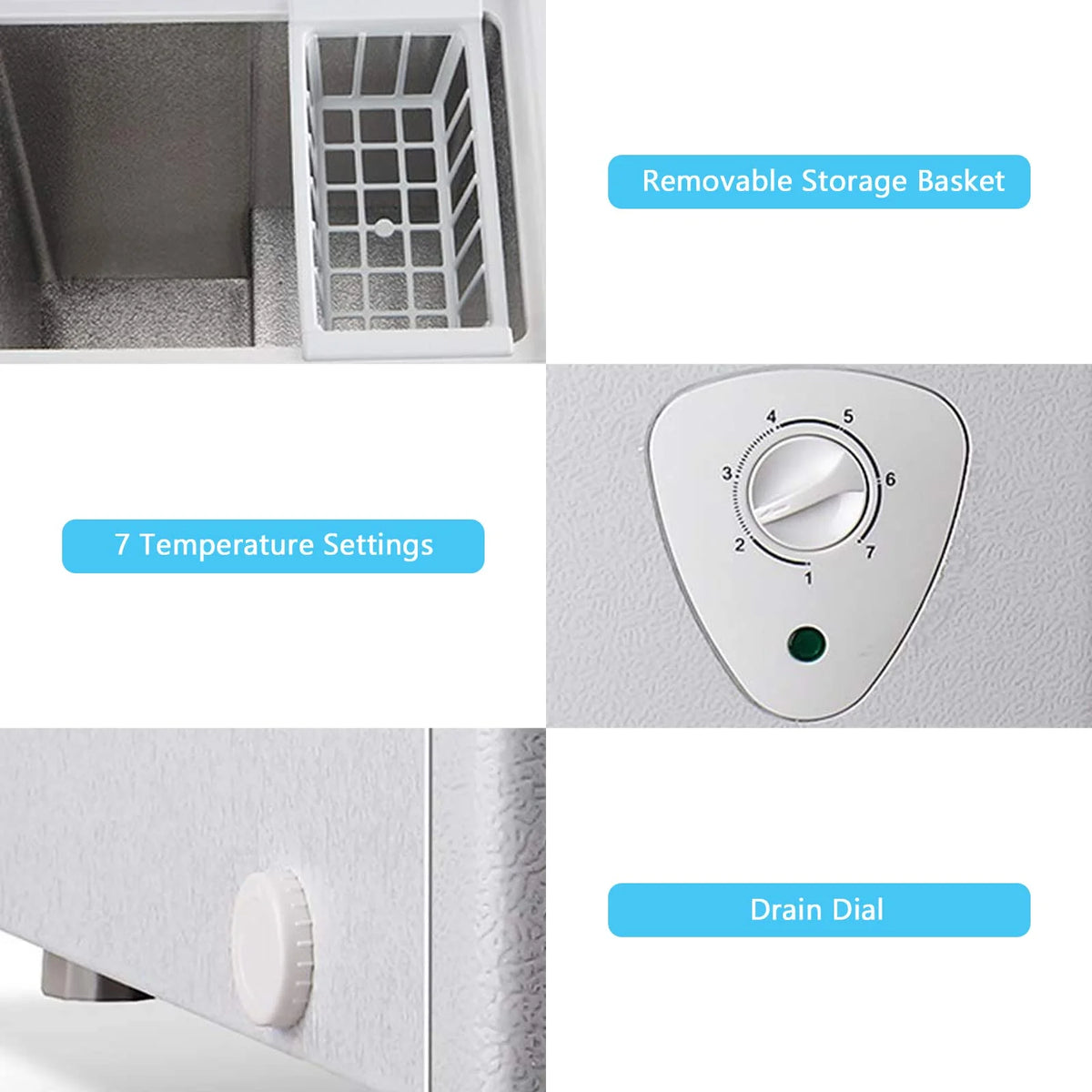 3.5 Cu.ft White Chest Freezer S145