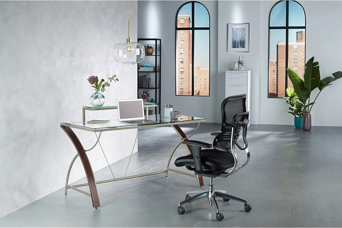 55"W Glass Computer Desk I623484