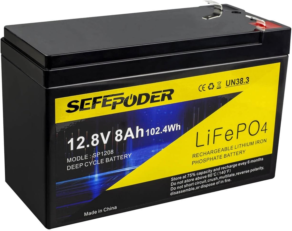 12V 12Ah LiFePO4 Rechargeable Battery W78083