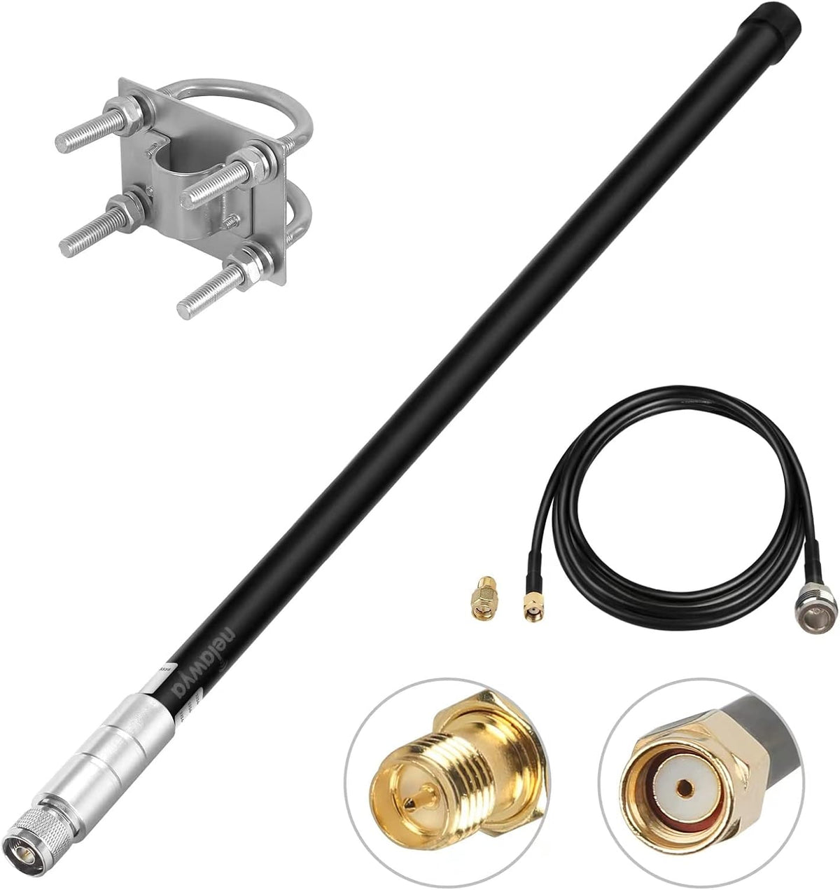 5.8dBi LoRa Antenna with 10ft Coaxial Cable White U281