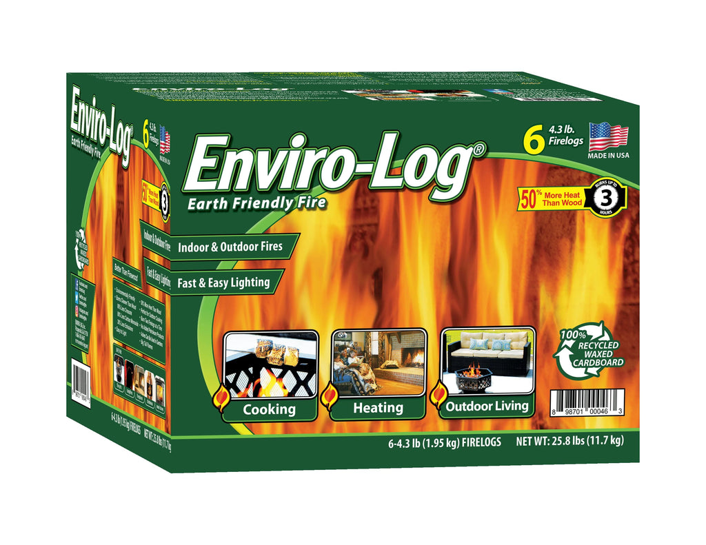 Indoor and Outdoor Firelogs, 4.3 lb, 6 Count K7606