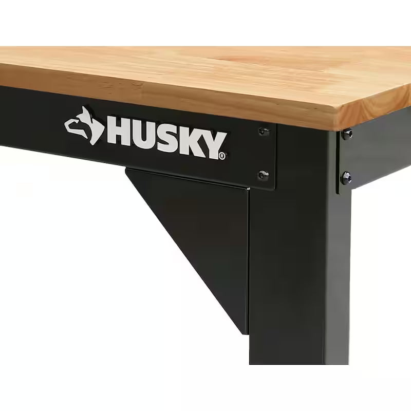 Solid Wood Top Workbench in Black C7139