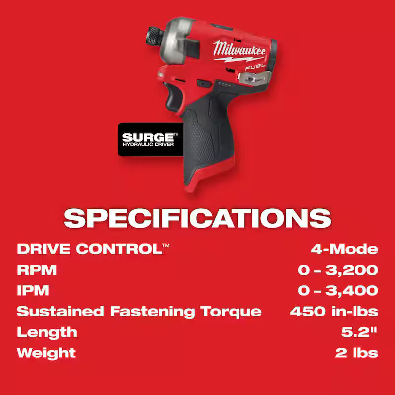 12-Volt Lithium-Ion 1/4 in. Cordless Hex Impact Driver Compact Kit K53825