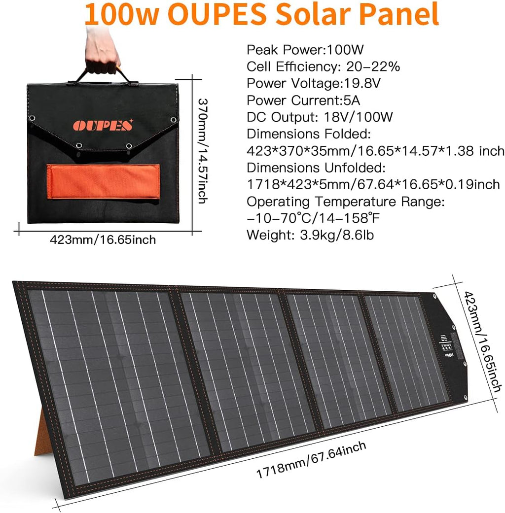 Portable Power Station 600W with 100W Panel S411998