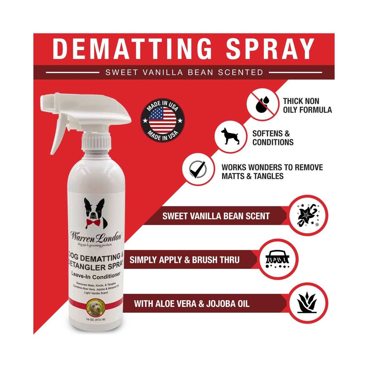 Dog Dematting & Detangler Spray J25863