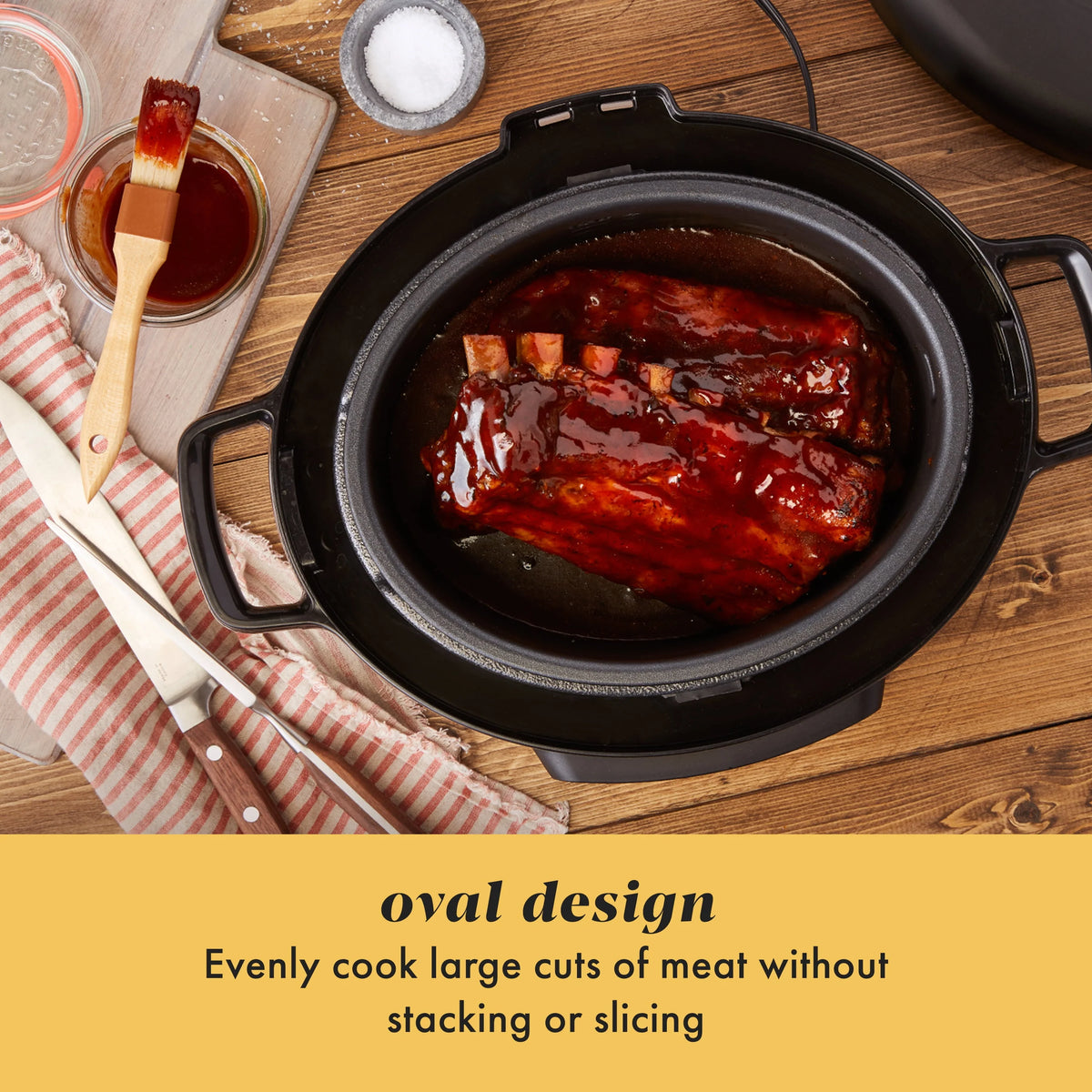 7-Quart Manual Slow Cooker, Black P885424