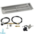 Rectangular Stainless Steel Drop in Fire Pit Pan with Spark Ignition Kit T94499