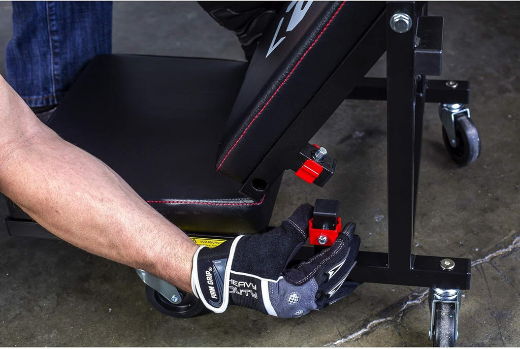 2-in-1 Rolling Creeper Seat with Thick Pad and 3-in. Casters J416