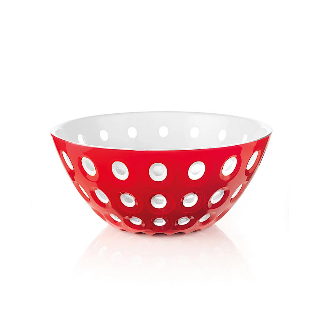 Bowl 25cm Red/White/Transparent H259758