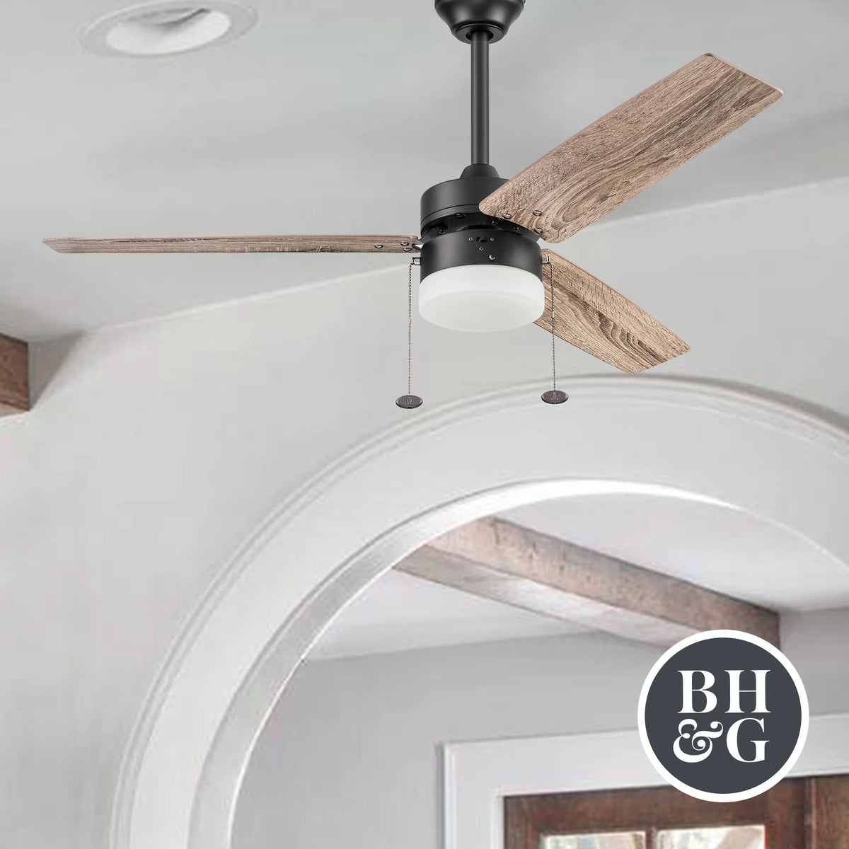 Bronze Indoor Ceiling Fan with Light Q287347