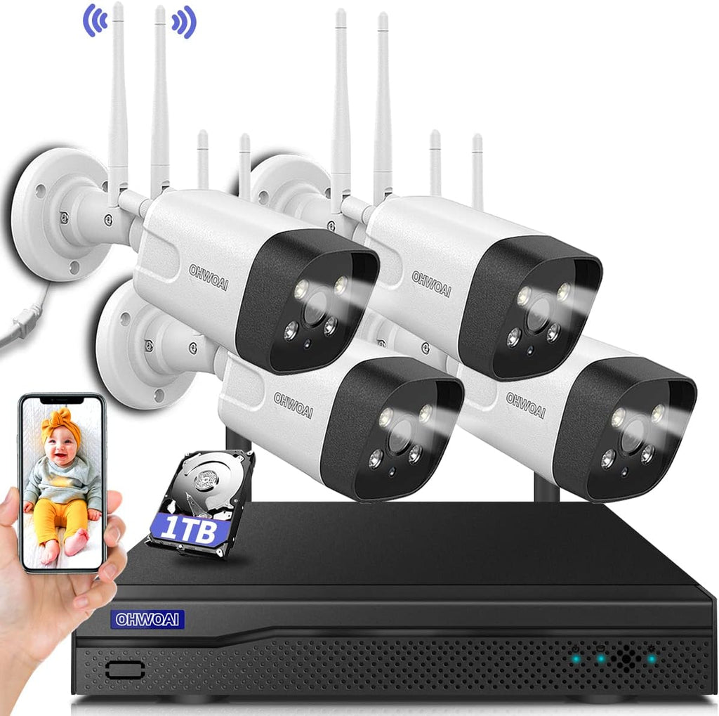 8 Channel 1080P Wireless Security Camera System with 1TB Hard Drive W992