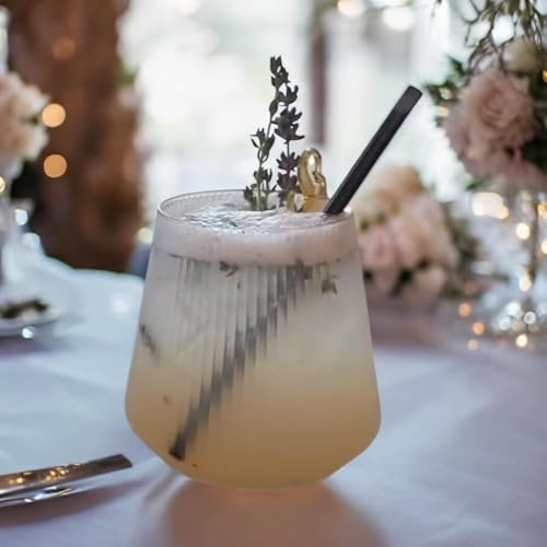 48 Pack 9 Oz Clear Stemless Plastic Champagne Flutes R141