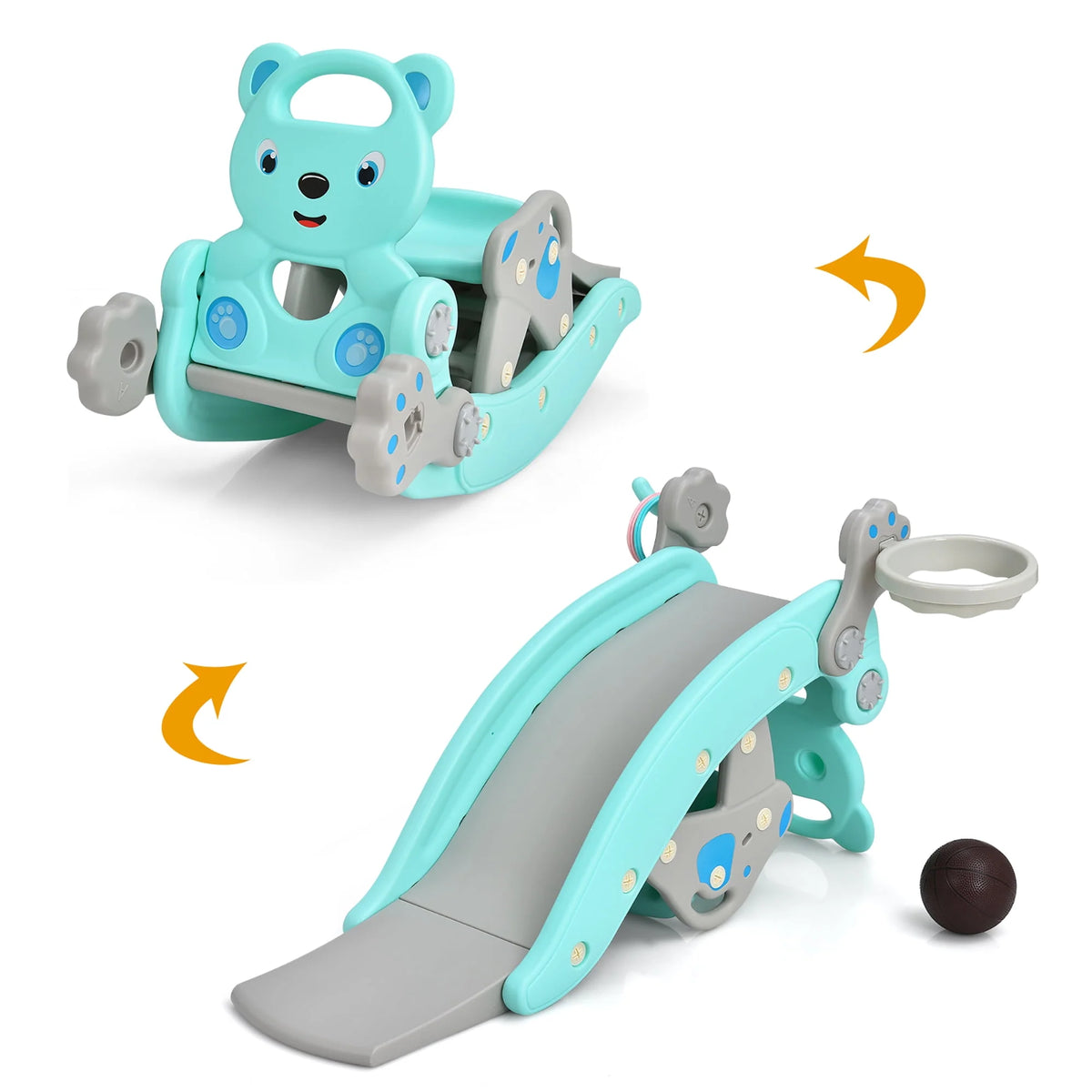4-in-1 Kids Swing Slide Set T871414