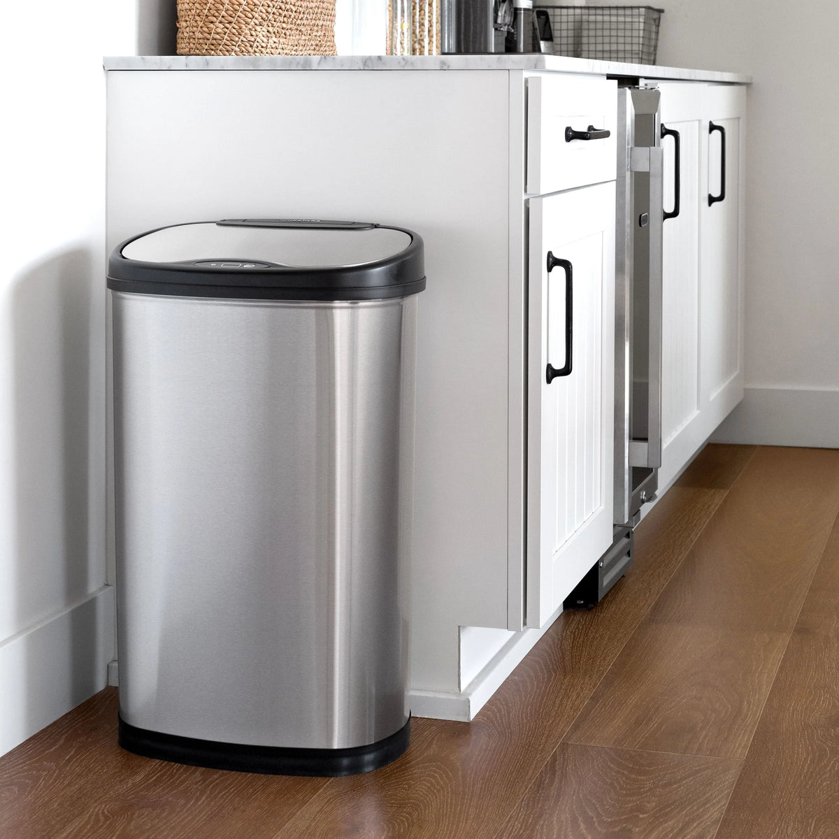 13.2 Gallon Stainless Steel Motion Sensor Trash Can F169