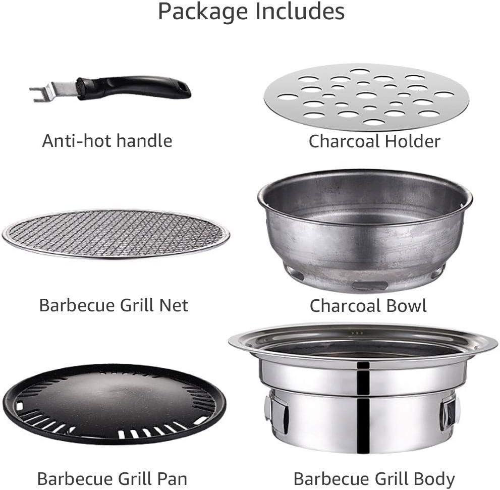 Portable Stainless Steel Charcoal Grill Z41660