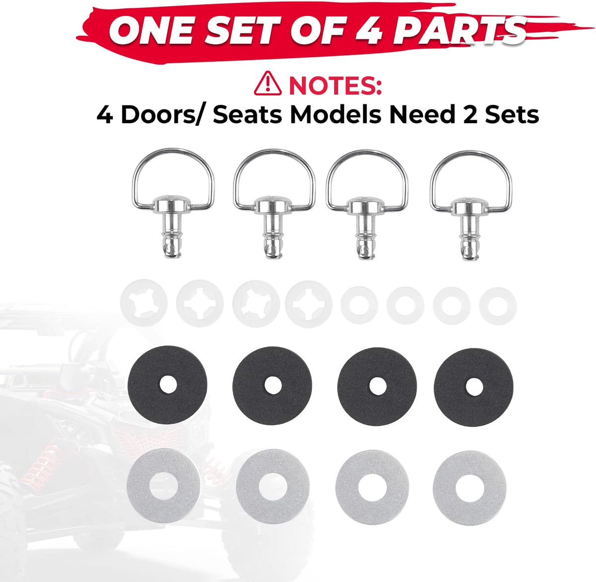 Roof Pins Quick Release Bolts Set of 4 D994