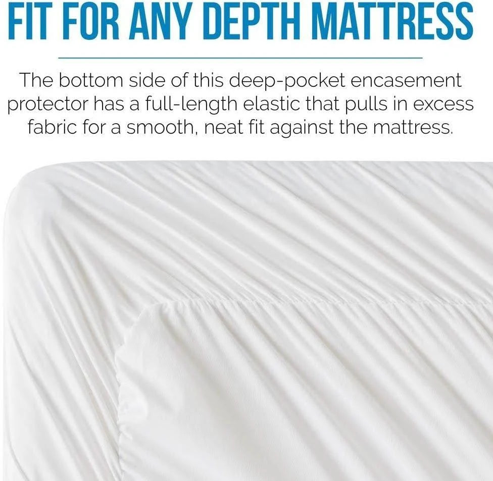 Queen Cotton Blend Waterproof Mattress Protector S7410