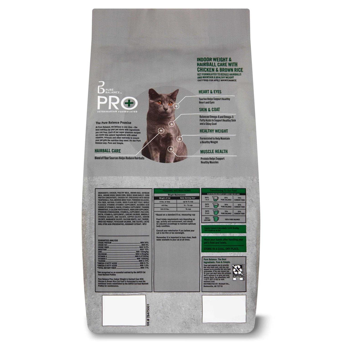 Indoor Weight & Hairball Care Dry Cat Food G284245