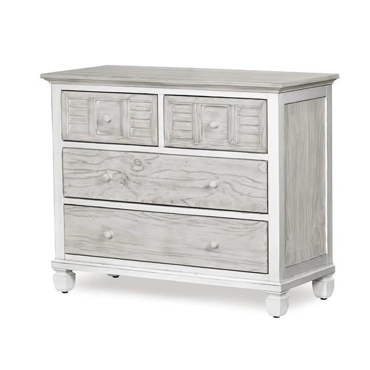 Gray & White Single & 4-Drawer Chest P3982