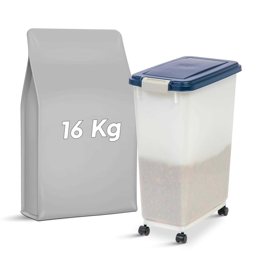 Airtight Pet Food Storage Container with Casters W591685