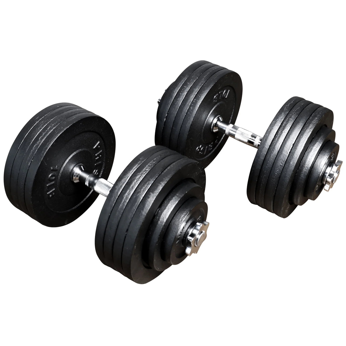 Adjustable Weight Dumbbells Set with Cast Iron Plates X658