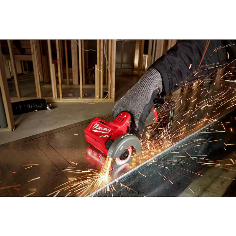 12V Brushless Cordless Cut Off Saw with 6-Pack Metal Cut Off Wheels J729