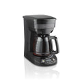 Programmable Coffee Maker, 12 Cup, Black Stainless Steel N665404