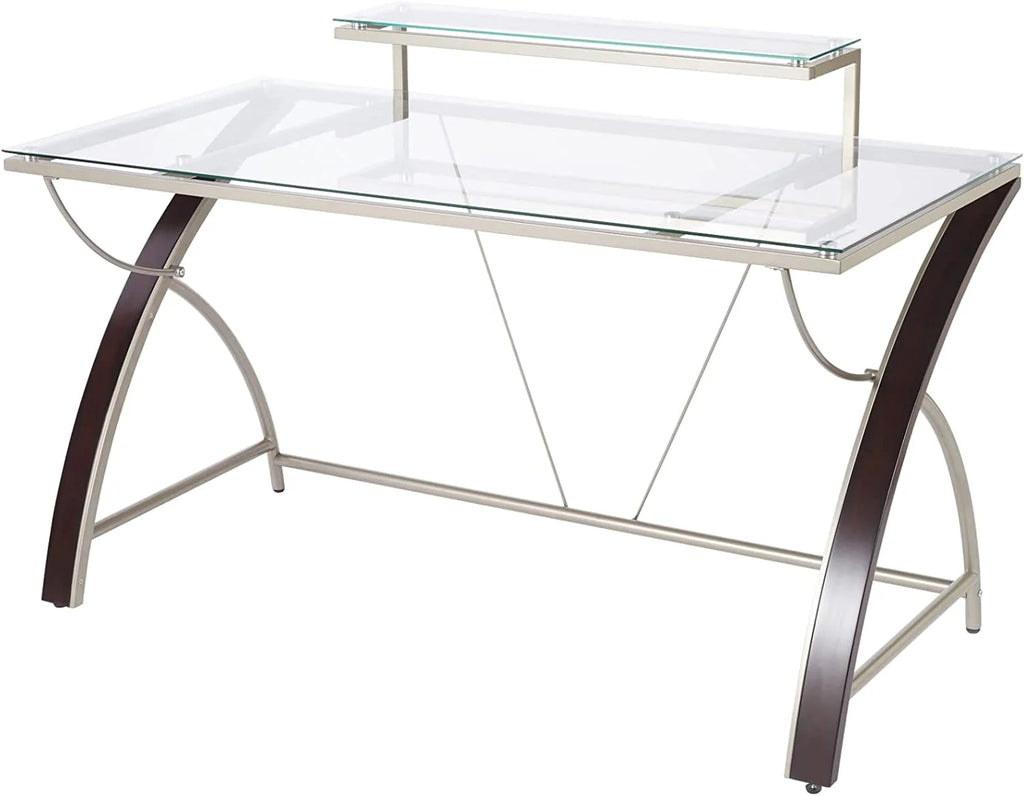 55"W Glass Computer Desk I623484