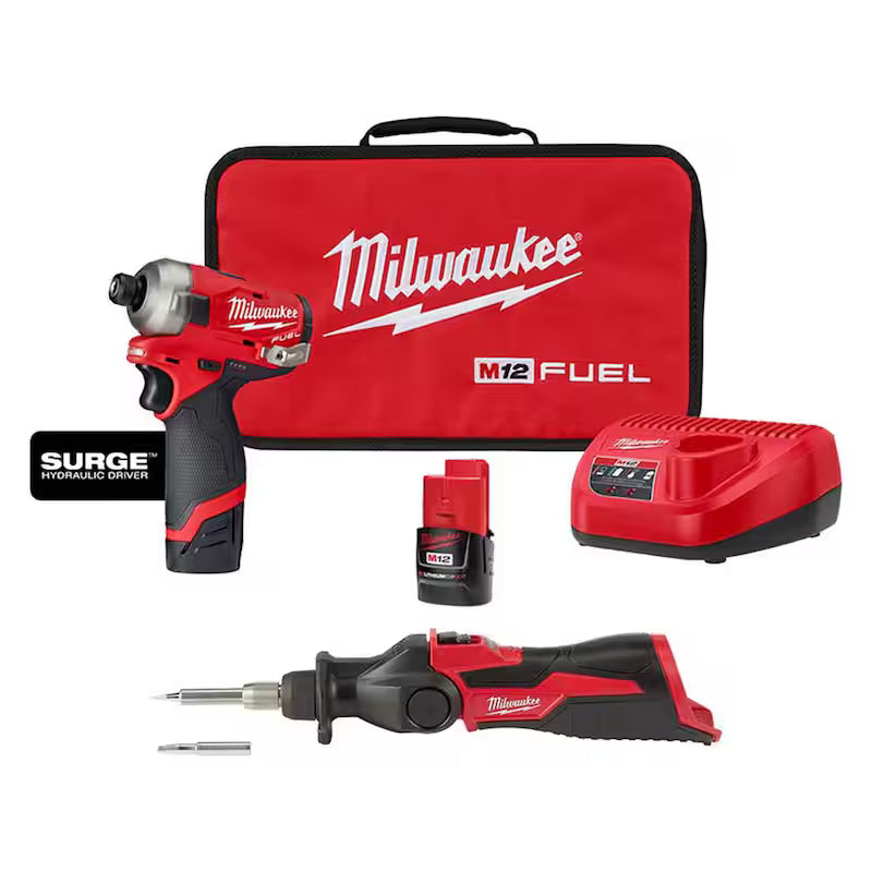 12-Volt Lithium-Ion 1/4 in. Cordless Hex Impact Driver Compact Kit K53825
