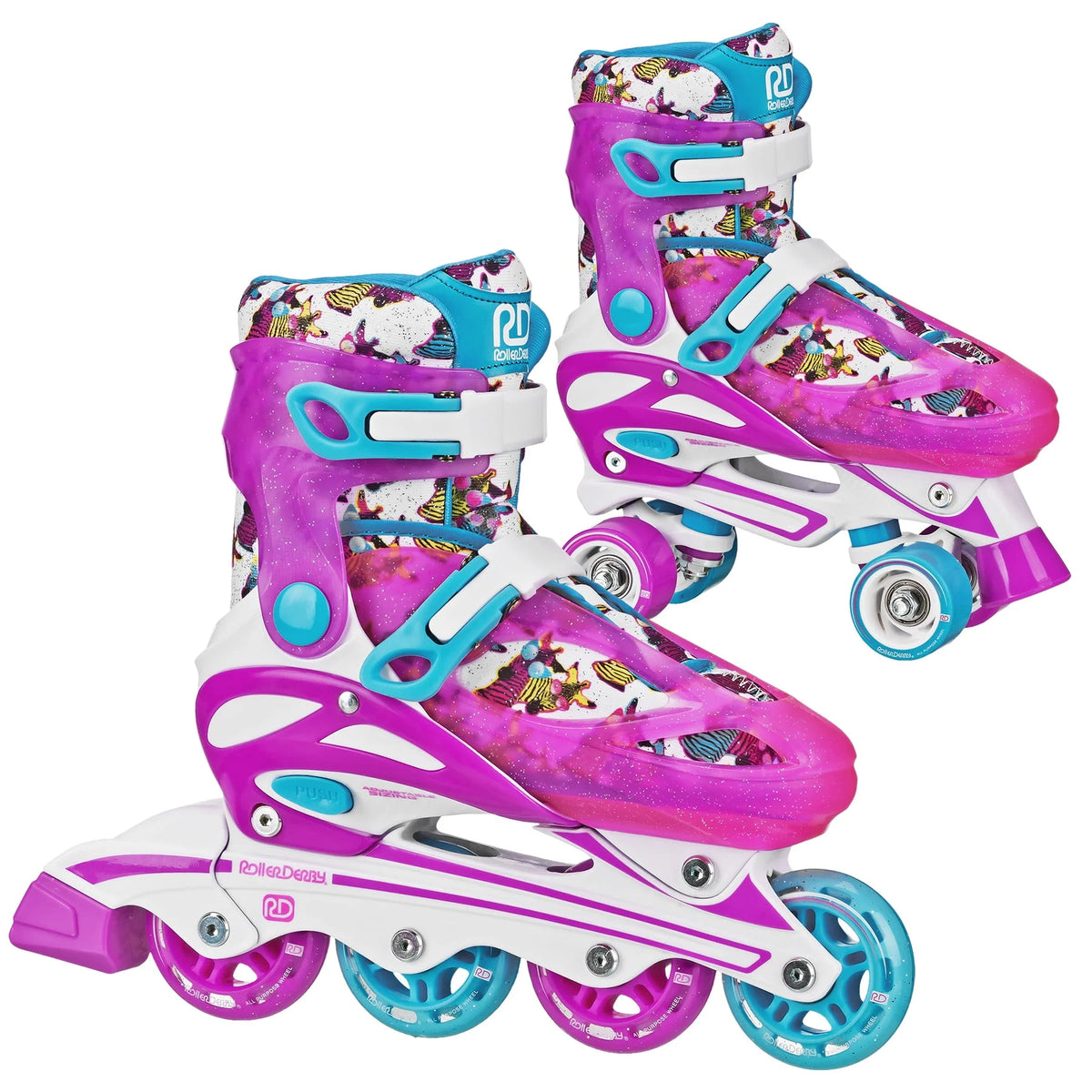 Adjustable 2-in-1 Roller and Inline Skates B24105