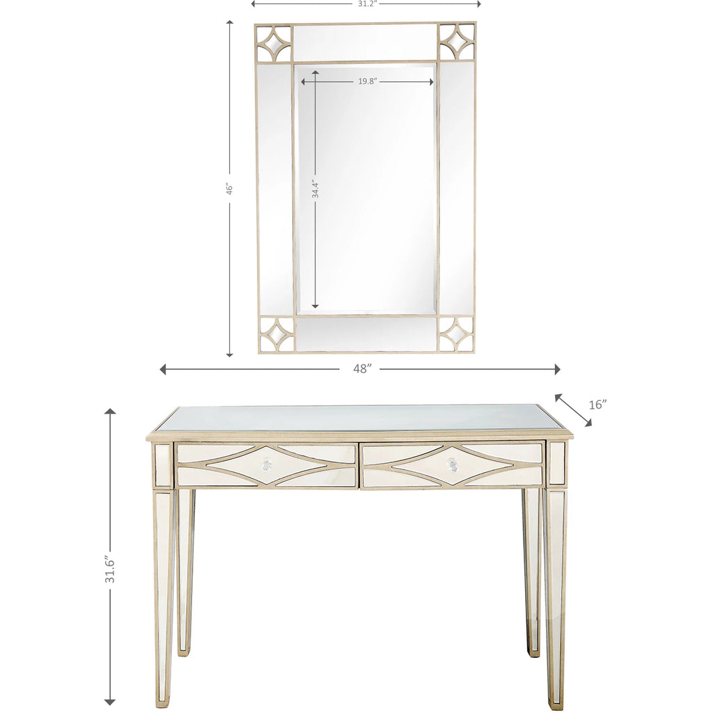Wall Mirror and Console Table B323622