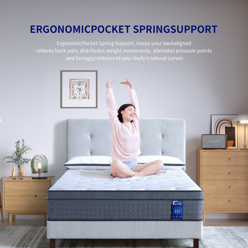 12 inch Full Size Gel Memory Foam Hybrid Mattress W589