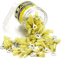 100PCS Heat Shrink Crimp Ring Connectors 5/16" Yellow 12-10 AWG A906775