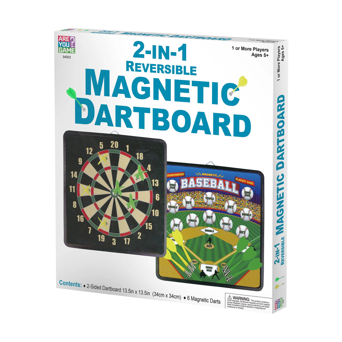 2-in-1 Reversible Magnetic Dartboard F321166