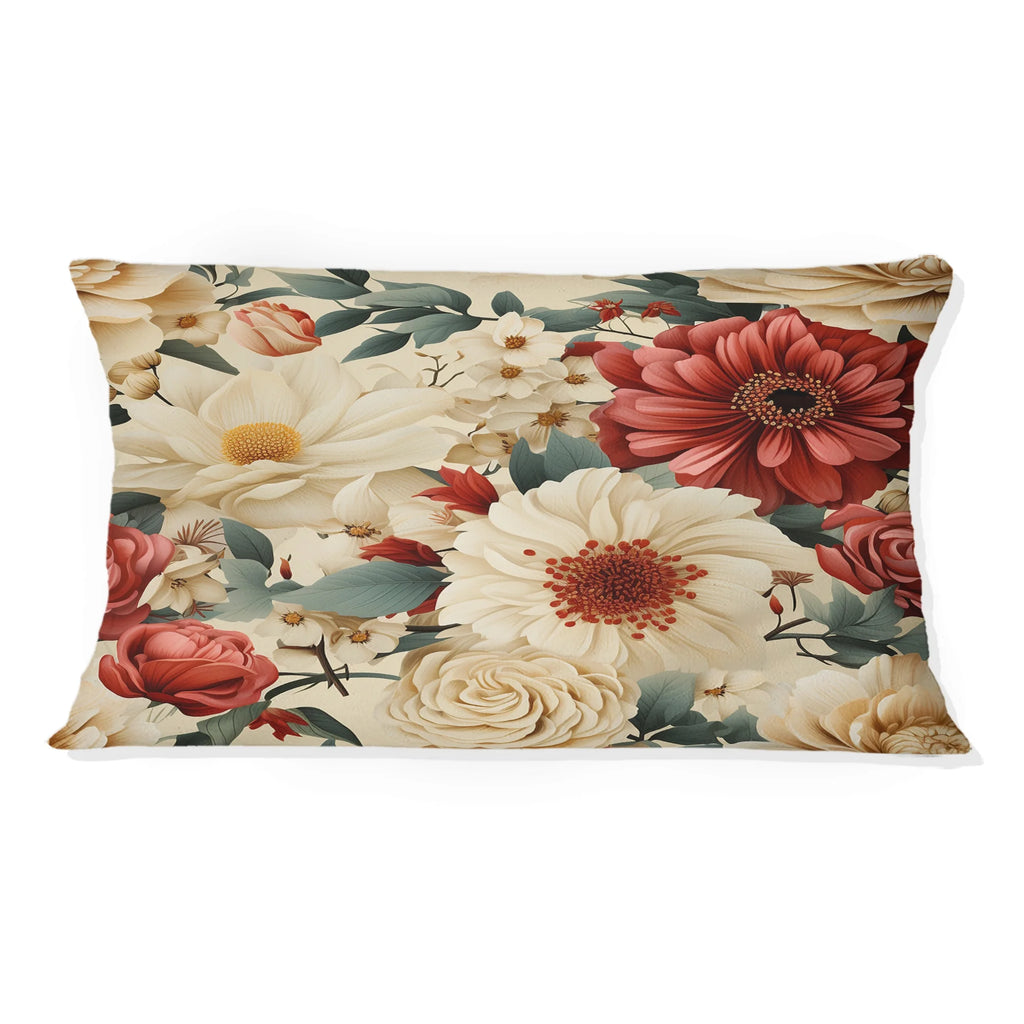 Floral Printed Throw Pillow Q135237